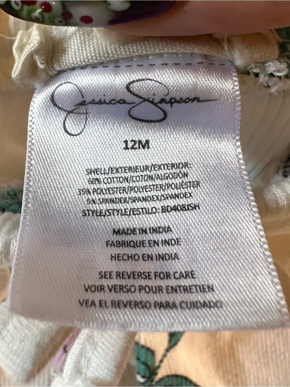 Jessica Simpson White Floral Ruffle Sweatshirt & Leggings Set w/ 4 pack Blankets